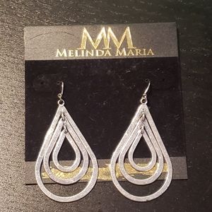 Melinda Maria Teardrop Silver Earrings